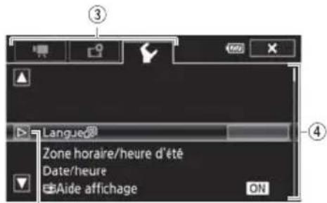 CANON XA35 - Pour utiliser les commandes tactiles - 1