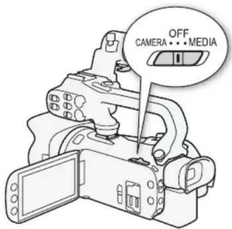CANON XA35 - Mise sous et hors tension du caméscope - 3
