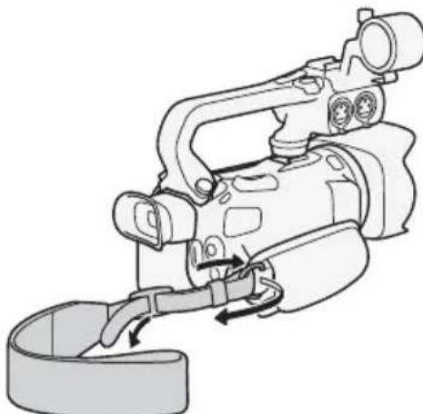 CANON XA35 - Fixation d'une dragonne optionnelle - 1