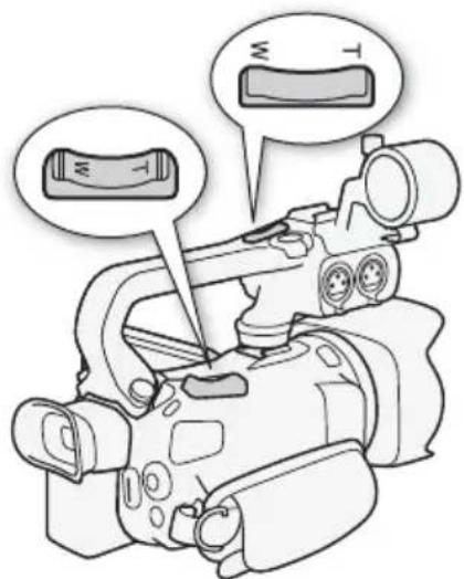 CANON XA35 - Pour régler la vitesse de zoom du bouton à bascule du caméscope - 1