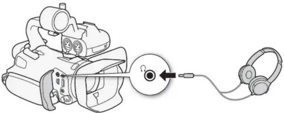 CANON XA35 - Utilisation d'un casque d'écoute - 1