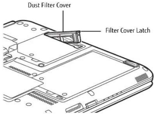 FUJITSU LifeBook T902 - Cleaning the dust filter - 2