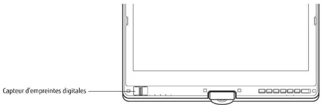 FUJITSU LifeBook T902 - Présentation du capteur d'empreintes digitales - 1