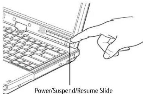 FUJITSU LifeBook T902 - Power/Suspend/Resume Slide - 2