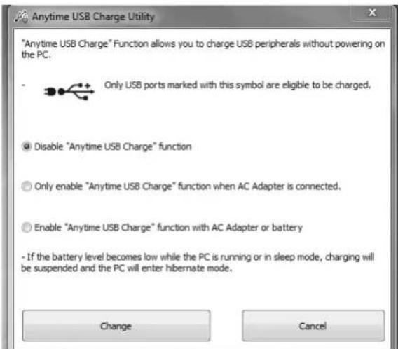 FUJITSU LifeBook T902 - Information About Anytime USB Charge Utility. - 1