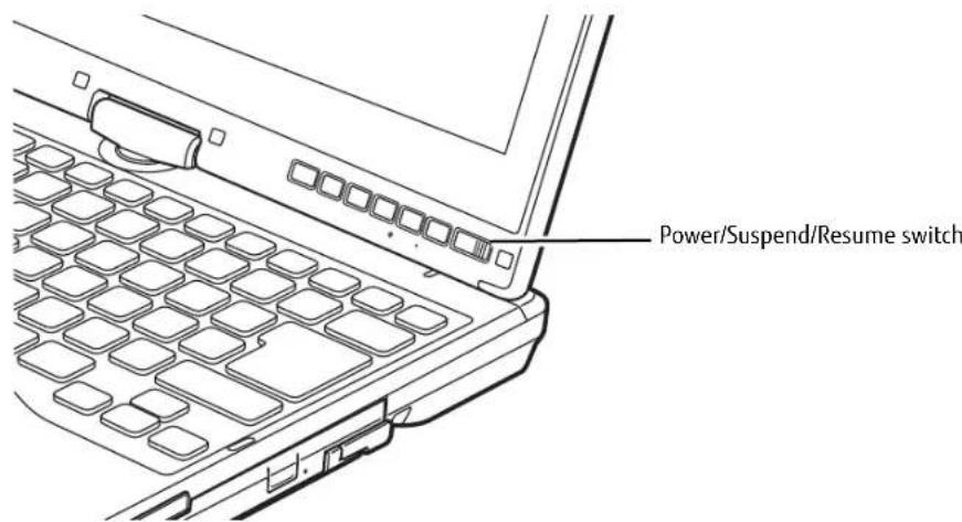 FUJITSU LifeBook T732 - Power/Suspend/Resume Switch - 2