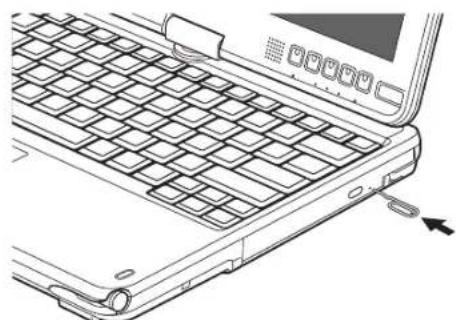 FUJITSU LifeBook TH700 - Emergency Optical Drive Tray Release - 1