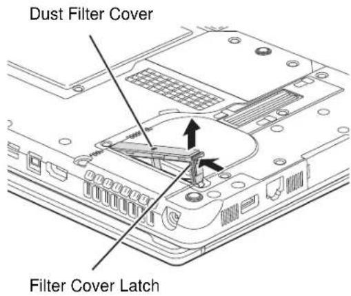 FUJITSU LifeBook T901 - Cleaning the dust filter - 2