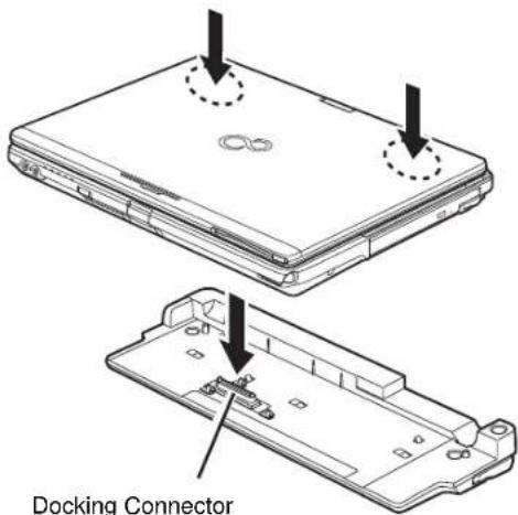 FUJITSU LifeBook T901 - Attaching the Port Replicator - 1