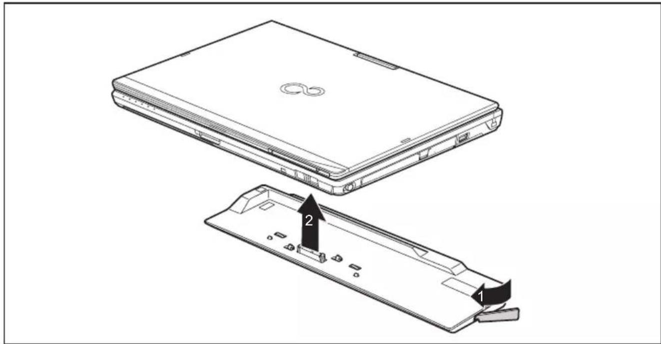 FUJITSU LifeBook T725 - Débrancherlenotebookduduplicateurdeports - 2