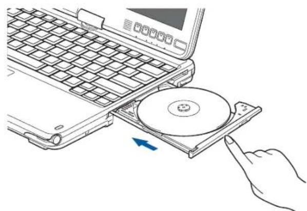 FUJITSU LifeBook T730 - Gently push the holder tray back in until you hear a click - 5