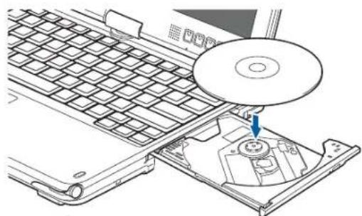 FUJITSU LifeBook T730 - Gently push the holder tray back in until you hear a click - 4
