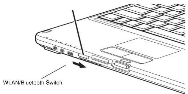 FUJITSU LifeBook T730 - Deactivation Using the Wireless On/Off Switch - 1