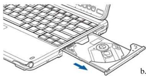 FUJITSU LifeBook T730 - Gently push the holder tray back in until you hear a click - 3