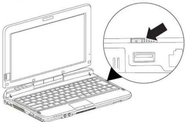FUJITSU LifeBook T580 - Bouton d'alimentation/veille/reprise - 2
