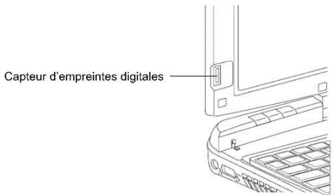 FUJITSU LifeBook T580 - Présentation du capteur d'empreintes digitales - 1