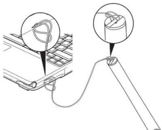 FUJITSU LifeBook T580 - Installing a Pen Tether - 1