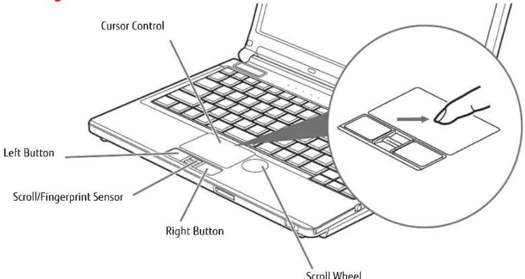 FUJITSU LifeBook S762 - Touchpad Pointing Device/Scroll Wheel - 1