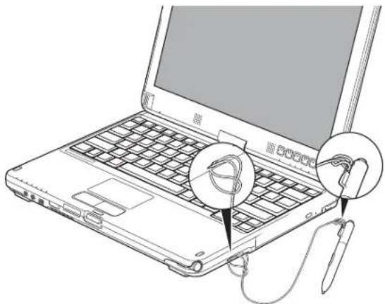 FUJITSU LifeBook T731 - Installation du cordon - 1