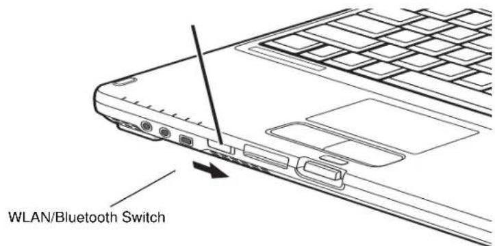 FUJITSU LifeBook T731 - Deactivation Using the Wireless On/Off Switch - 1