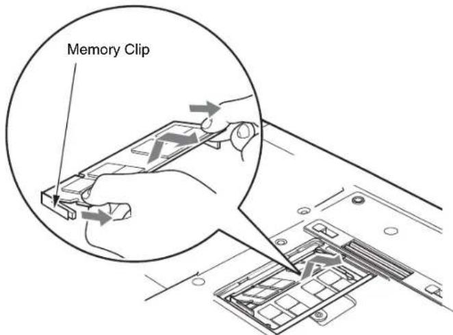 FUJITSU Lifebook E780 - Removing a Memory Upgrade Module - 1