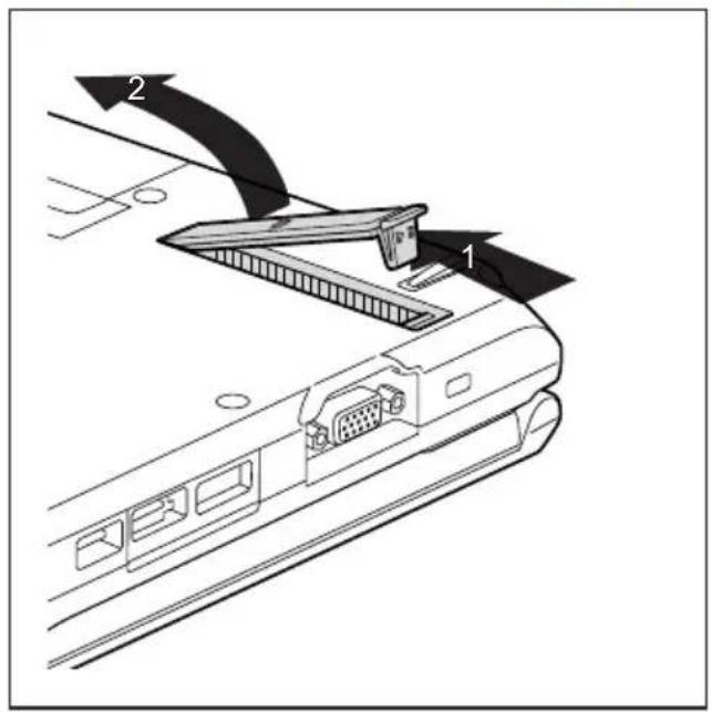 FUJITSU Lifebook E751 - Déposeetreposeducouverclededépoussiérage (couvercledefentedeventil ation) - 2
