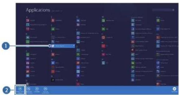 SAMSUNG ATIV Book 9 Style - Ajouter ou supprimer une application sur I'ecran Accueil - 1