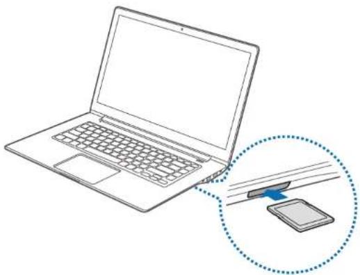SAMSUNG ATIV Book 9 Style - Insérer une carte mémoire - 1