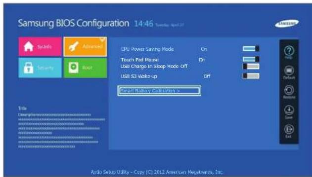 SAMSUNG ATIV Book 9 Style - Sélectionnez Advanced  Smart Battery Calibration. - 1