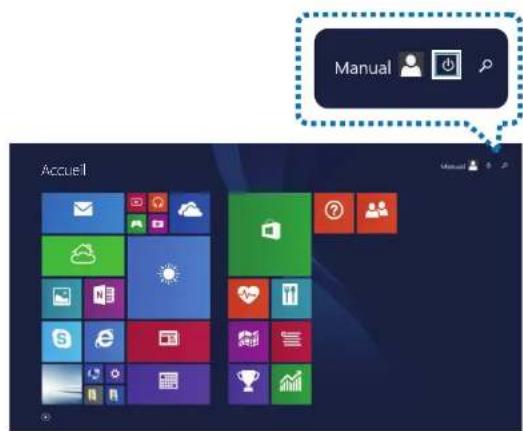 SAMSUNG ATIV Book 9 Style - Mise hors tension sur I'ecran d'Accueil - 1