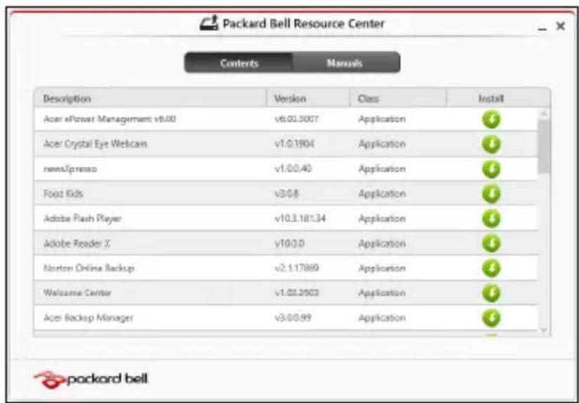 PACKARD BELL EasyNote LV - Réinstaller les pilotes et les applications - 3