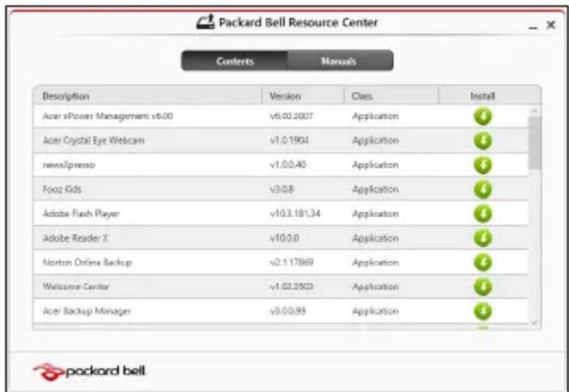 PACKARD BELL EasyNote LV - Reinstallare driver e applicazioni - 2