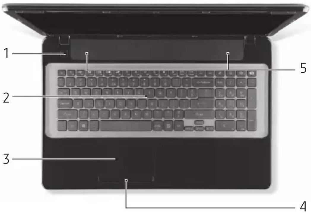 PACKARD BELL EasyNote LV - BOVENKANT - TOETSENBORD - 1