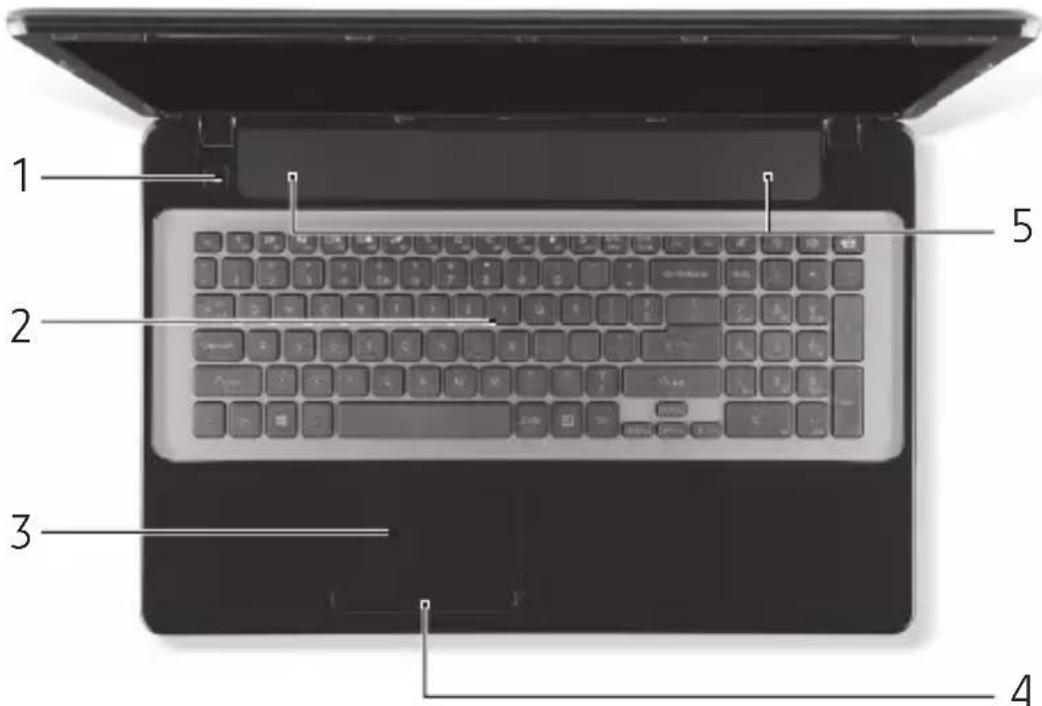 PACKARD BELL EasyNote LV - VUE SUPÉRIEURE - CLAVIER - 1