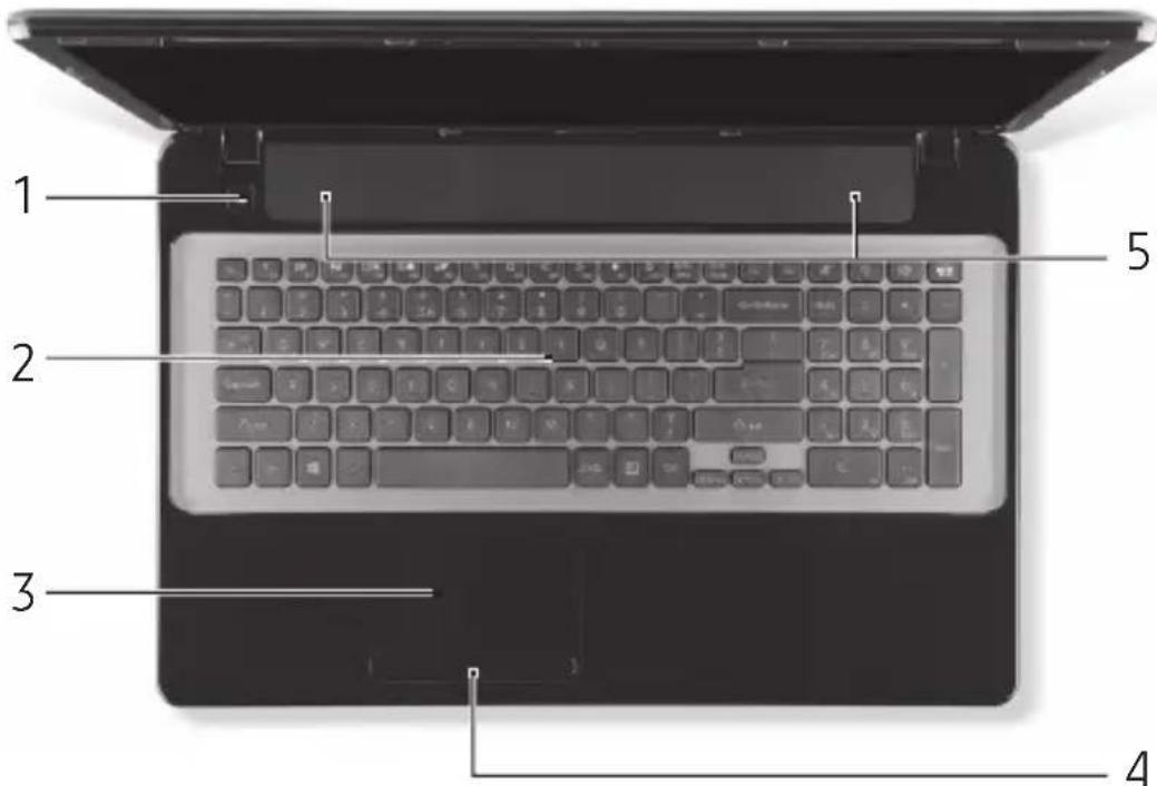 PACKARD BELL EasyNote LV - VISTA DE TOPO - TECLADO - 1