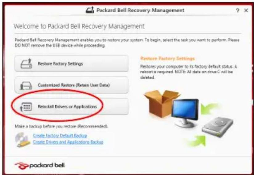 PACKARD BELL EasyNote LV - Réinstaller les pilotes et les applications - 1