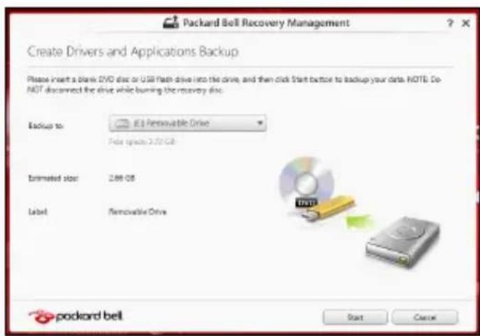 PACKARD BELL EasyNote LV - CREATING A DRIVERS AND APPLICATIONS BACKUP - 2
