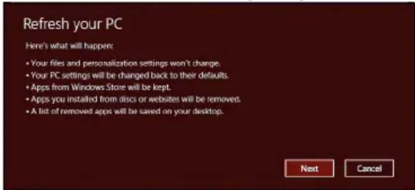 PACKARD BELL EasyNote LV - Das Fenster PC aktualisieren wird angezeigt. - 1