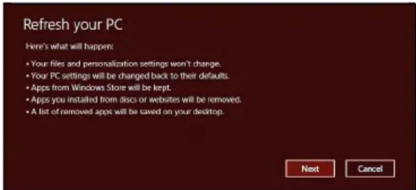 PACKARD BELL EasyNote LV - La fenêtre Réinitialiser votre PC s'ouvre. - 3