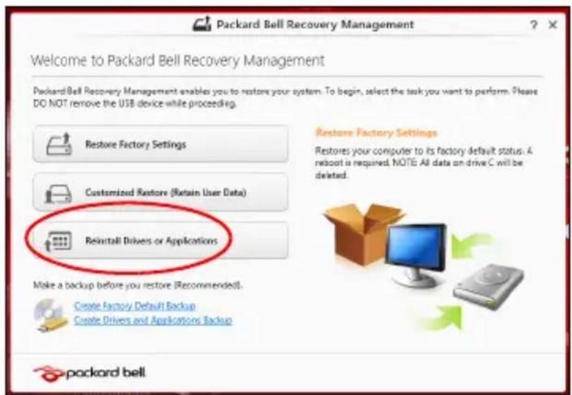 PACKARD BELL EasyNote LV - Reinstalar controladores y aplicaciones - 1