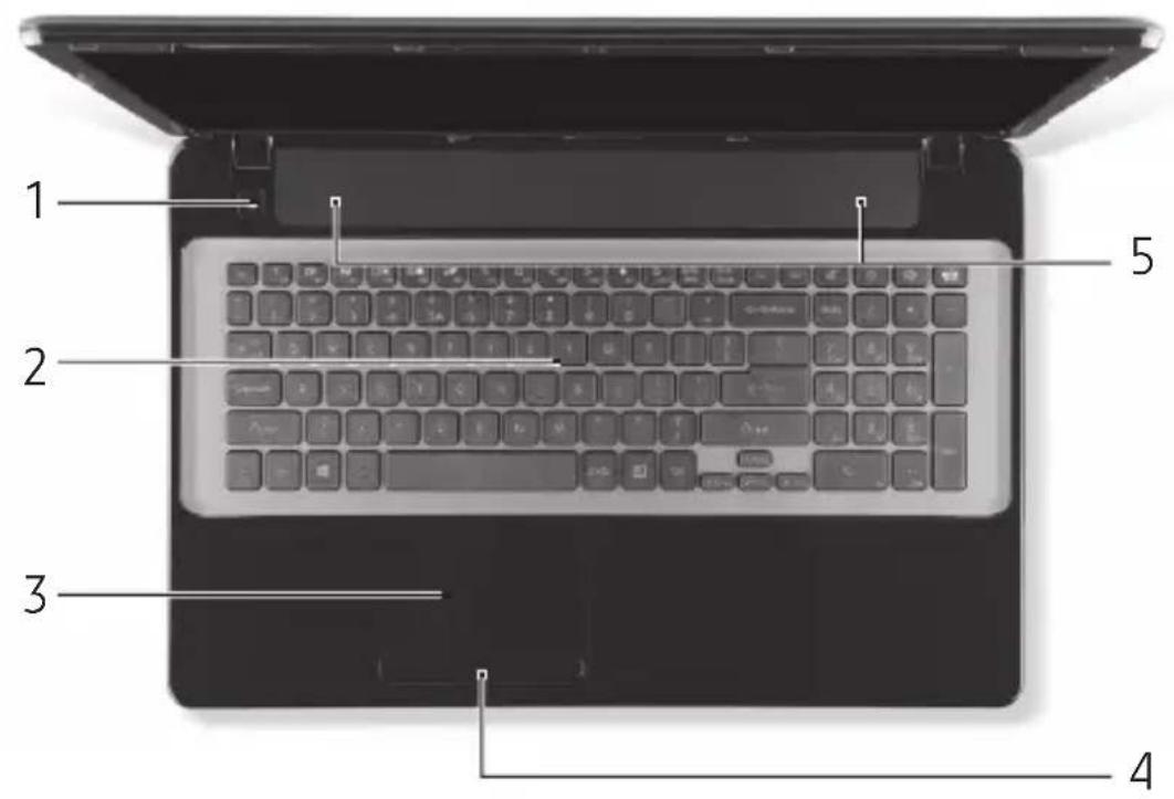 PACKARD BELL EasyNote LV - VISTA SUPERIOR - TECLADO - 1
