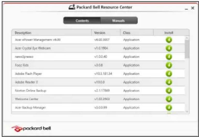 PACKARD BELL EasyNote LV - Installere drivere og applikasjoner på nytt - 2