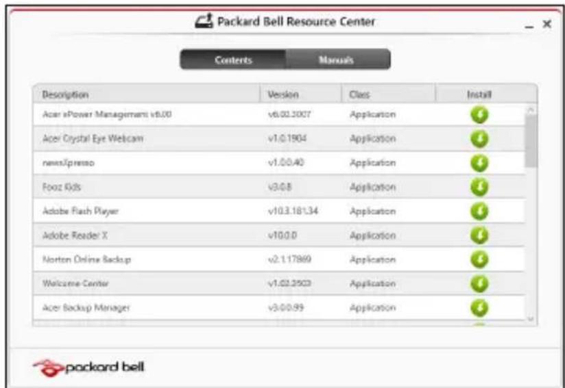 PACKARD BELL EasyNote LV - Reinstalar controladores e aplicacoes - 3