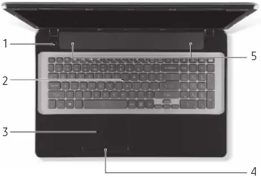 PACKARD BELL EasyNote LV - ANSICHT VON OBEN - TASTATUR - 1