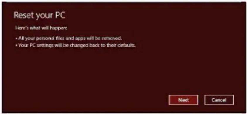PACKARD BELL EasyNote LV - Abre-se a janela Repor o seu PC. - 1