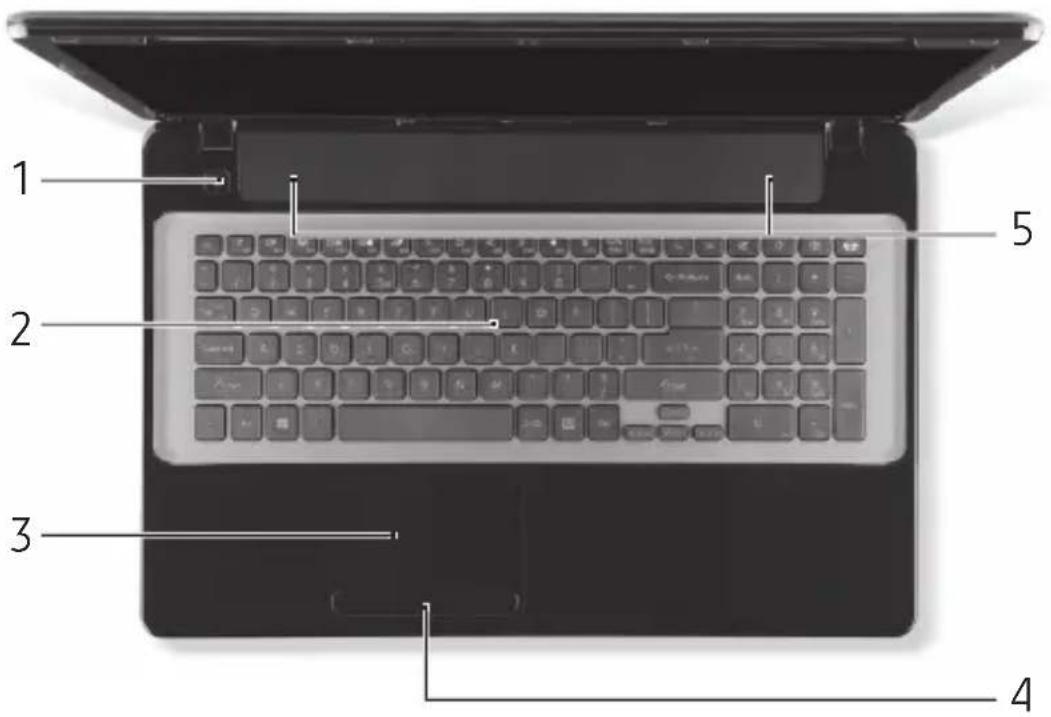 PACKARD BELL EasyNote LV - TOP VIEW - KEYBOARD - 1