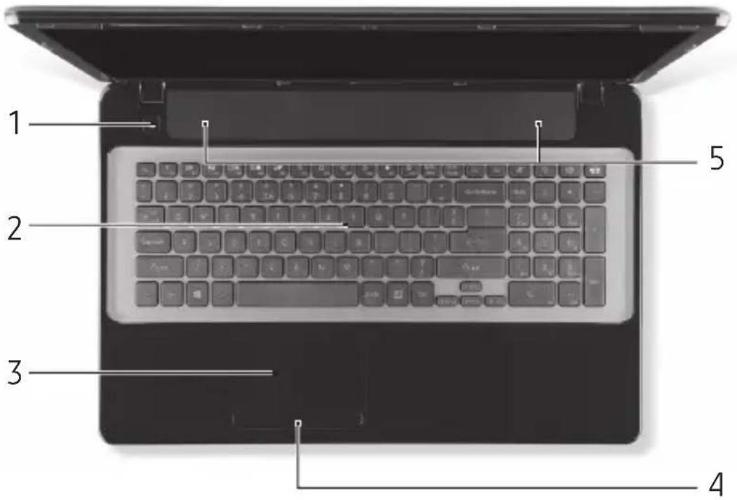 PACKARD BELL EasyNote LV - VISNING OVENFRA - TASTATUR - 1