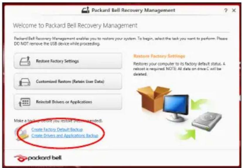PACKARD BELL EasyNote LV - CREATING A DRIVERS AND APPLICATIONS BACKUP - 1