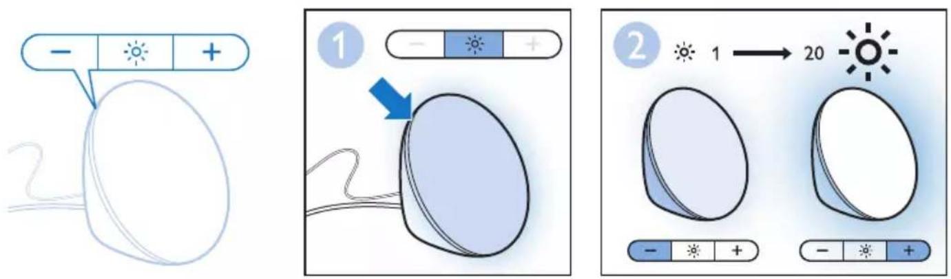 PHILIPS Wakeup Light HF3521 - Réglage de la luminosité de l'afficheur - 3