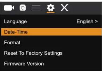 Language Date-Time Format Reset To Factory Settings Firmware Version